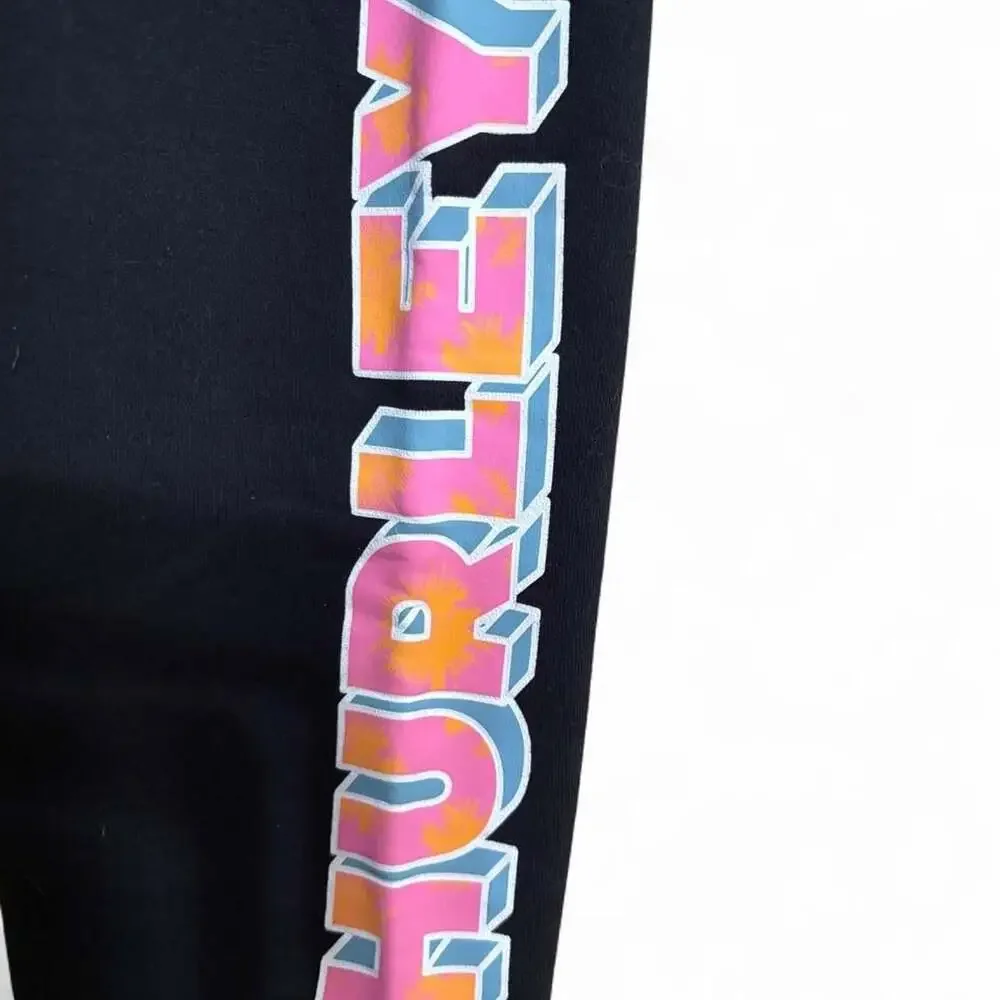 Hurley Graphic Logo Jogger Sweatpants Black Size Small